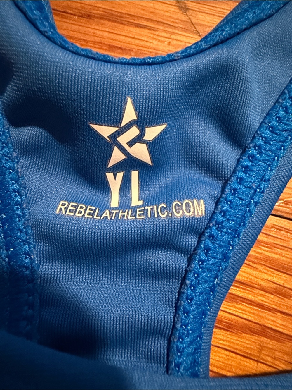 Blue Rhinestone Sports Bra - Picture 2 of 3